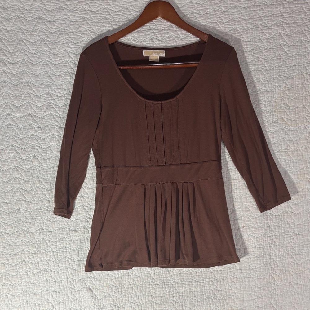 Michael Kors Chocolate Brown Blouse